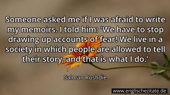 Englisches Zitat von Salman Rushdie als Bild