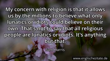 Englisches Zitat von Sam Harris als Bild