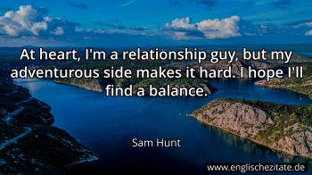 Englisches Zitat von Sam Hunt als Bild