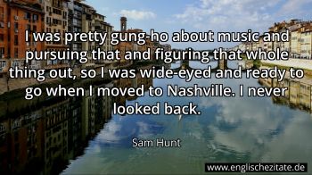 Englisches Zitat von Sam Hunt als Bild