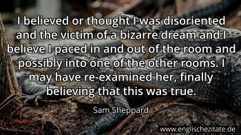 Englisches Zitat von Sam Sheppard als Bild
