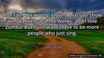 Englisches Zitat von Sam Smith als Bild