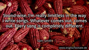 Englisches Zitat von Sam Smith als Bild
