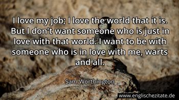 Englisches Zitat von Sam Worthington als Bild