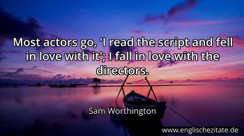 Englisches Zitat von Sam Worthington als Bild