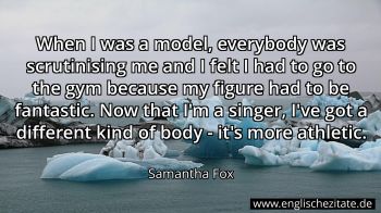 Englisches Zitat von Samantha Fox als Bild