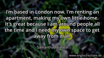 Englisches Zitat von Samantha Mumba als Bild