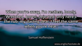 Englisches Zitat von Samuel Hoffenstein als Bild