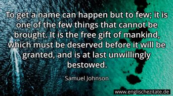 Englisches Zitat von Samuel Johnson als Bild
