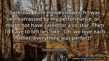 Englisches Zitat von Sandra Bullock als Bild