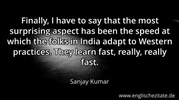 Englisches Zitat von Sanjay Kumar als Bild