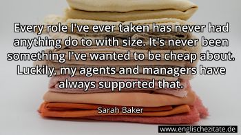 Englisches Zitat von Sarah Baker als Bild