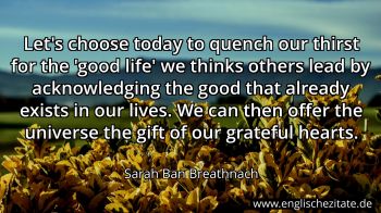 Englisches Zitat von Sarah Ban Breathnach als Bild