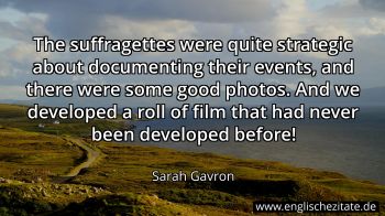 Englisches Zitat von Sarah Gavron als Bild
