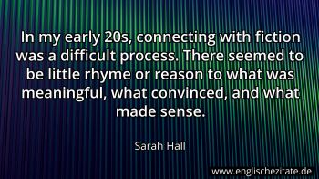 Englisches Zitat von Sarah Hall als Bild