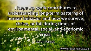Englisches Zitat von Sarah Parcak als Bild
