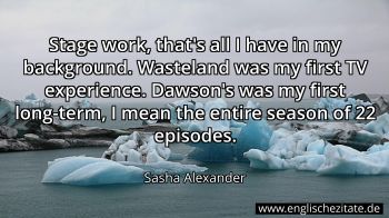 Englisches Zitat von Sasha Alexander als Bild