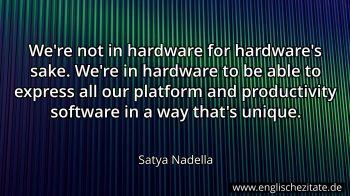Englisches Zitat von Satya Nadella als Bild