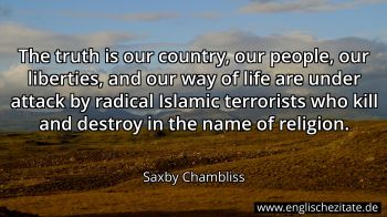 Englisches Zitat von Saxby Chambliss als Bild