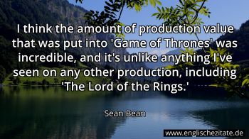 Englisches Zitat von Sean Bean als Bild