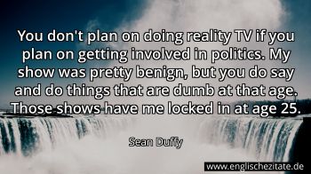 Englisches Zitat von Sean Duffy als Bild