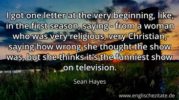 Englisches Zitat von Sean Hayes als Bild