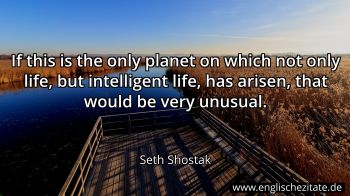 Englisches Zitat von Seth Shostak als Bild