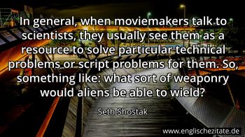 Englisches Zitat von Seth Shostak als Bild