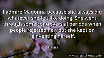 Englisches Zitat von Shakira als Bild