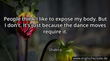 Englisches Zitat von Shakira als Bild