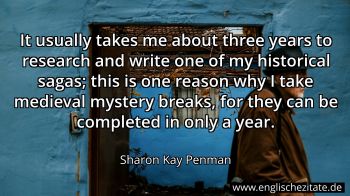Englisches Zitat von Sharon Kay Penman als Bild