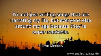 Englisches Zitat von Shawn Mendes als Bild
