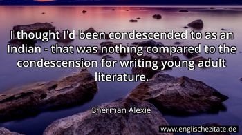 Englisches Zitat von Sherman Alexie als Bild