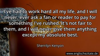 Englisches Zitat von Sherrilyn Kenyon als Bild