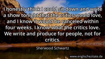 Englisches Zitat von Sherwood Schwartz als Bild