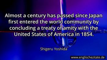 Englisches Zitat von Shigeru Yoshida als Bild