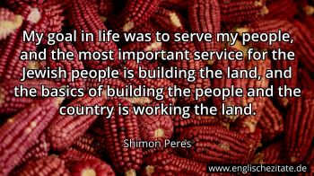 Englisches Zitat von Shimon Peres als Bild