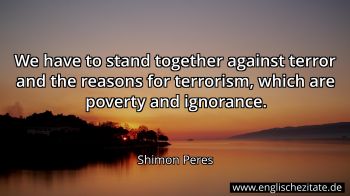 Englisches Zitat von Shimon Peres als Bild