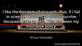 Englisches Zitat von Shinya Yamanaka als Bild