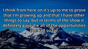 Englisches Zitat von Shiri Appleby als Bild