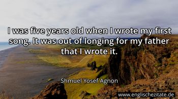 Englisches Zitat von Shmuel Yosef Agnon als Bild