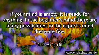 Englisches Zitat von Shunryu Suzuki als Bild