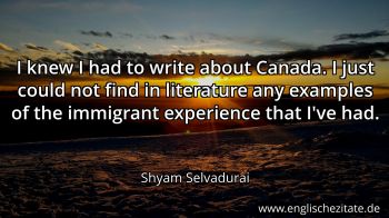 Englisches Zitat von Shyam Selvadurai als Bild