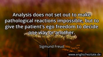 Englisches Zitat von Sigmund Freud als Bild