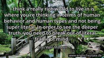 Englisches Zitat von Silas Weir Mitchell als Bild