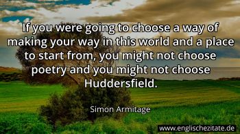 Englisches Zitat von Simon Armitage als Bild