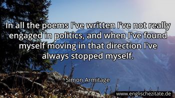 Englisches Zitat von Simon Armitage als Bild