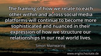 Englisches Zitat von Simon Mainwaring als Bild