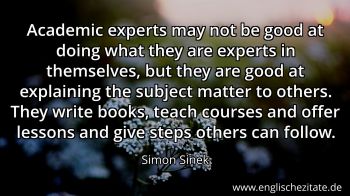 Englisches Zitat von Simon Sinek als Bild