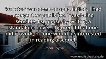 Englisches Zitat von Simon Toyne als Bild